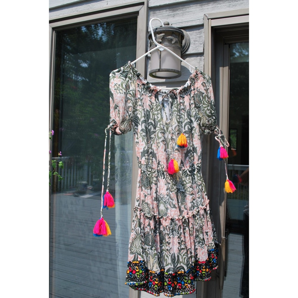 Hemant and Nandita Pom Pom Mini Dress Small